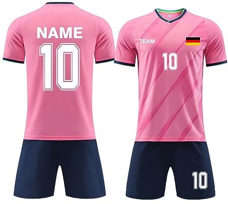 ORYG Erwachsene Personalisierte Fußballtrikots Mit Namen Nummer Team Fussballtrikot Jungs Fußball Trikot Kinder Set