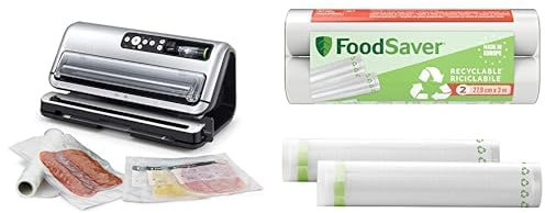 FoodSaver machine sous vide automatisé et professionnel | compartiment de rangement pour rouleau et cutter + d’Emballage sous Vide, Rouleaux recyclables
