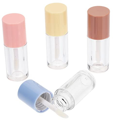 FRCOLOR 4pcs Lip Gloss Empty Bottles Empty Mascara Tube and Wand Lip Color Containers Lip Balm Tubes Lipgloss Tubes Cute Refillable Bottles Packaging Material Multicolor Plastic