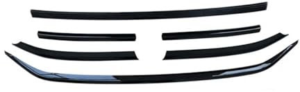 MYMOMS ABS glänzend schwarz Frontgrill Sport Schwarz Body Kit Mittelgrill Zierleiste Abdeckleiste Zierleiste für Volkswagen Tiguan 2022 2023,6pcs