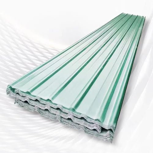 Clear Roof Sheet,1/3/4/6/8/10/12/15/18 Pcs Daylighting Panels,1mm Corrugated Roofing Sheets,Roof Panels,FRP Daylighting Plate,Roofing Tiles,Greenhouse Garage Roofing Panel (0.9x1.7m/35x67in,10 pcs)