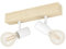 EGLO Deckenlampe Townshend 3, 2 flammiger Vintage Deckenspot im Industrial Design, Retro Lampe aus Stahl und Holz, weiß, braun, E27 Fassung, FSC zertifiziert