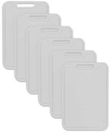 Go Practic Schneidebrett Kunststoff 6 Stück Schneidebretter Set Küchenbrett Spülmaschinenfest Rechteckig Polypropylen BPA Frei Sicher Land