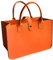 AUSYIWI Filz-Einkaufstasche, Faltbare Shopper-Tasche, 35 x 25 x 15 cm, in Drei Farben Erhältlich (Orange)