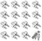 Jeffdad 15 morsetti per fune metallica, 4 mm, in acciaio inox, M4, M4, morsetti per fune metallica, morsetto per fune metallica, M4