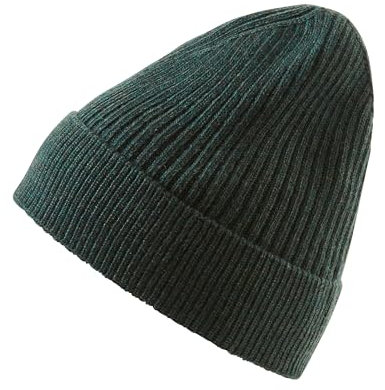FALKE Unisex Beanie-Mütze Basic Fancy Lambswool U Be Wolle schnelltrocknend warm 1 Stück, Grün Forest 7474, OneSize
