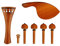 Violinenteile Saitenhalter aus Holz Violinenteile, Violinenteile aus Holz Stimmwirbel Kinnhalter Stachel Sappanwood Professionelles Zubehör für die Wartung von Violinen