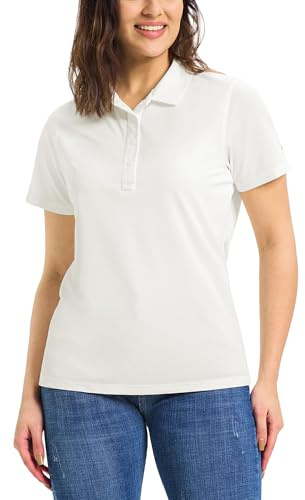 33,000ft Women's UPF50+ Quick-Dry Breathable Golf Polo Shirt | Moisture-Wicking, Lightweight, Cooling, 4-Way Stretch, Sunglasses Loop, for Golf Tennis Casual