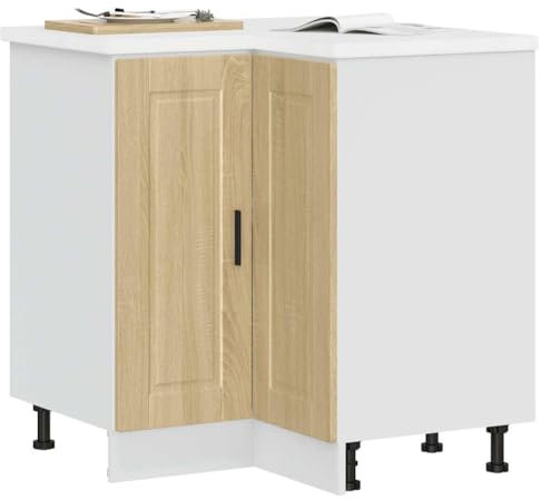 Myheimly Küchenschrank Holzwerkstoff,hoher Küchenschrank, Schrank,Küchenzeile,Schrank Küche,Einbauküche Küchen-Eckunterschrank Porto Sonoma-Eiche Holzwerkstoff