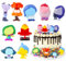 SYTTNUM 9 pcs Set Mini Action Figures Cartoni Torta Animati Decorazioni, Inside Decorazione Torta, Statuine Torta Inside Action Figure, Cartoon di Compleanno Modello Statuette per Feste per Bambini