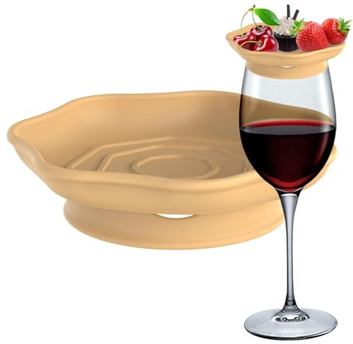 Weinvorspeiseplatten, Silikonbecher -Toper Buntes Weintoper
