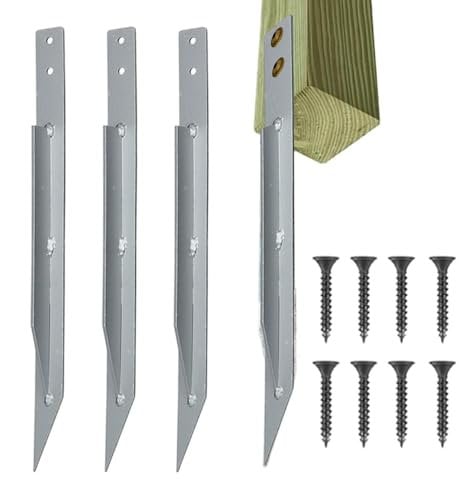 Swing Set Anchors, Metal Heavy Duty Ground Anchors, High Wind Resistant Tie Down Stakes, Sturdy Multi-Purpose Hardware, Easy Installation Screws For Wooden Swings, Trampoline