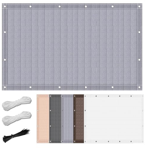 Voile d'ombrage de Jardin 1.4 x 2.4 m Coupe-Vent et Perméable à l'eau Potager Filet D Ombrage Disponible en Plusieurs Tailles pour Serre/Jardin/Pergola/Patio Lawn, Gris Clair