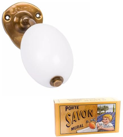 Porte-Savon Mural Rotatif écolier BARBACADO – Design Vintage | Savon Fleur de Coton – Pur Végétal – Made in France