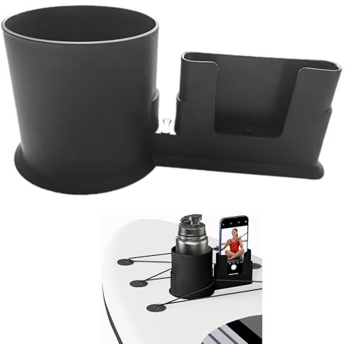 Syiyunran Surfbrett Kajak Getränke Handyhalterung Paddle Board Getränkehalter - Schwarz, 1 Stück, Paddleboard Zubehör Kleiner Artikel Lagerregal, für Boote, Yachten, Wassersportbegeisterte