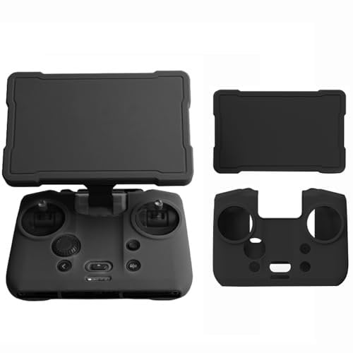 RC Pro 2 Silicone Case Cover Screen Protector Shell, for DJI Mavic 4 PRO RC Pro 2 Remote Control Dustproof Cover Protective Sleeve Soft Skin Anti-Slip Anti-Scratch Protection Accessories (Black)