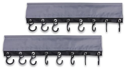 ENVA MADE FOR QUALITY 2X Camping Hakenleiste - 58x20cm mit 8 Haken - mit