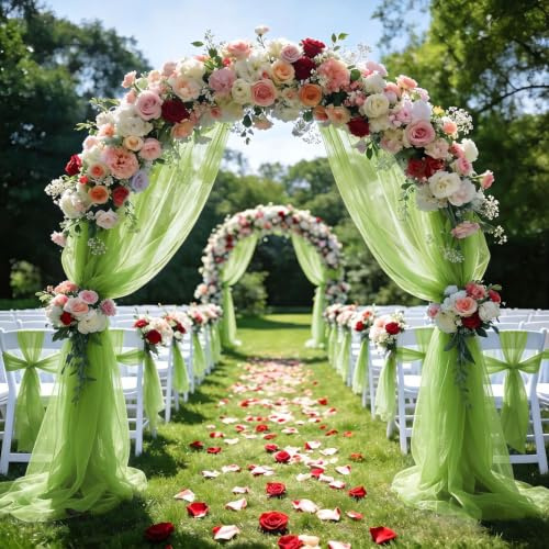 3m x 160cm Tissu Organza, Tulle Rose Vendu au Mètre Tissu Tulle Souple pour la Couture, Tissu en Maille Tissu de Décoration pour Arbor Mariage Rideau Décoration Libre Arc de Cérémonie