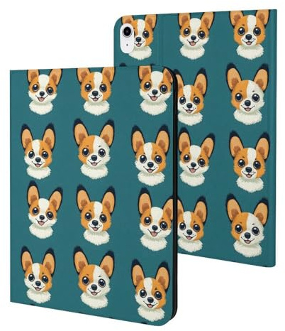 Kompatibel mit iPad A16 Hülle 27,9 cm (11 Zoll) 2025, schlank, niedlicher Doggy-Cartoon-Druck, Tablet-Hülle, kompatibel mit iPad 10. Generation Hülle 10,9 Zoll 2022 mit Ständer, automatische Wake