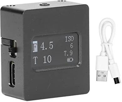 Kamera Belichtungsmesser mit 0.96in OLED Display, Aluminiumlegierung, Silber Weiß - Kompakt und Leicht, 30° Reflektionsmessung, Mit USB Kabel, Für Foto und Videoaufnahmen (Schwarz)
