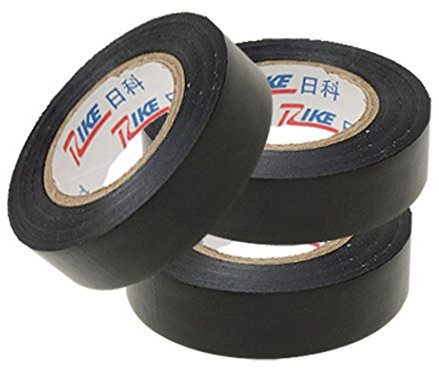 sourcing map 3Pcs Noir Adhésif PVC Plastique Électrique Bande