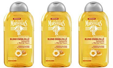 Le Petit Marseillais Shampoo für blondes Haar, Kamille, 250 ml, 3 Stück