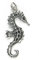 Drachensilber Seepferdchen Schmuck Silber Seepferd Anhänger 925er 4cm Silberschmuck Meer Taucher