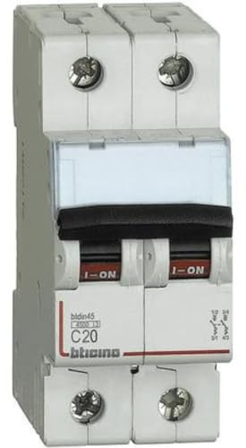 BTicino FA82C20 Interruttore Magnetotermico Modulare BTDIN45 2P 20A Curva C