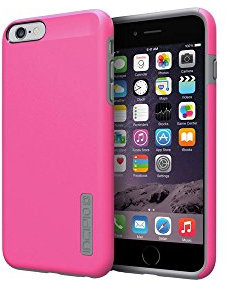 Incipio DualPro Case with Impact Absorbing Core for iPhone 6 Plus -Pink/Charcoal,IPH-1195-PNKGRY