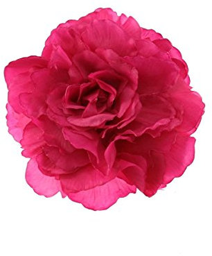 Zac's Alter Ego Very Large Satin-Feel Rose Flower on Concord Clip & Brooch Pin