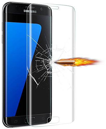ScTech® Verre trempé compatible avec le Samsung Galaxy S7 Edge, film de protection écran Premium Anti Chocs et Casse, Anti empreintes, bords arrondis,dureté max 9H, 2,5d