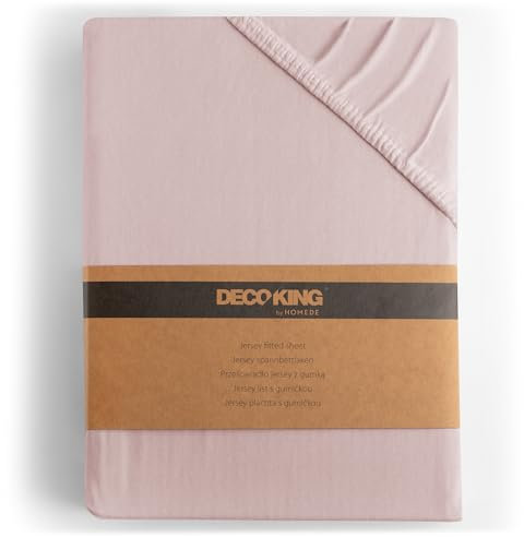 DecoKing Fitted Sheet Small Double 100% Combed Cotton Soft Jersey Bed Sheet 100x200-120x200 cm Lilac Amber