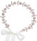 SWEETV Haarschmuck Hochzeit Kristall Stirnbänder Haarband Kristall Haarschmuck Braut, Roségold