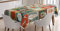 ABAKUHAUS Weihnachten Tischdecke, Lebkuchen-Mann-Ren, Druck mit Klaren Farben ohne Verblassen Waschbar für innen oder Außen Bereich, 140 x 170 cm, Rot Braun Grün
