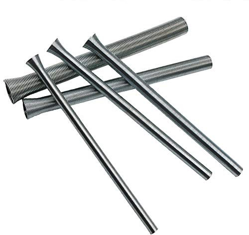 Yzki, set di 5 piegatubi a molla per tubi in rame morbido e alluminio da 6 mm, 8 mm, 10 mm, 12 mm, 16 mm di diametro., Silver, Taglia libera