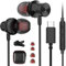 USB C Kopfhörer In Ear Headset für iPhone 16e 15 Pro Max Pixel 9a Pro 8a Samsung Galaxy A16 5G A55 A35 S24 A34 A36 A56 Bass Magnetische Typ C Ohrhörer Kopfhörer für Xiaomi 15 14T Pad 7 6 One Plus 13R