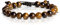 Verstellbares Perlenarmband (8mm) - Natürlicher Edelstein - Größe 17 bis 25cm - Für Männer und Frauen - Farbe (Tiger Eye)