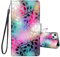 JRIANY Case for iPhone 13 6.1-Inch, PU Leather Wallet Case with Card Holder Cute Pattern Animal Design Magnetic Shockproof Cover Flip Case Compatible with Apple iPhone 13 - Leaves H