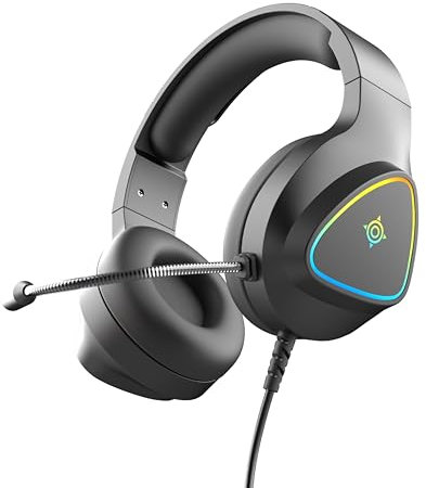 Nova Gaming NG305325 CENTAURE Gaming-Headset mit Mikrofon, Schwarz
