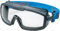 uvex i-guard+ - Vollsichtbrille - Schutzbrille für Arbeit und Labor - Transparent/Anthrazit-Blau