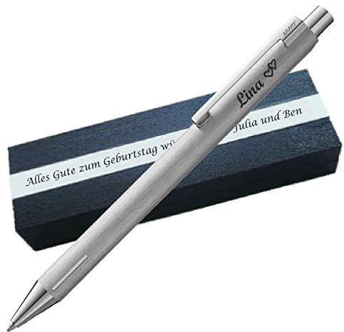 Personalisierter L A M Y econ brushed Kugelschreiber 240 mit Geschenkbox inklusive Gravur Symbole gravierbar PS146Box2
