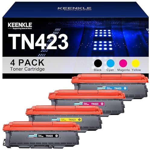 KEENKLE TN423 Tonerkassette Kompatibel für Brother TN-423 TN-421 Toner für Brother MFC-L8690CDW HL-L8260CDW HL-L8360CDW MFC-L8900CDW DCP-L8410CDW DCP-L8410CDN (Schwarz Cyan Gelb Magenta, 4er-Pack)