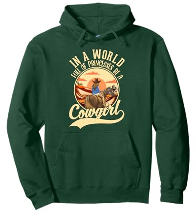 Cowgirl Rodeo Prinzessin Western Damen Reiten Pullover Hoodie