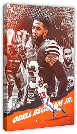 TSALF Wanddeko Poster Kein Rahmen Odell Beckham Jr Poster Portrait Art 9 Wandkunst Gemälde für Wohnzimmer Schlafzimmer 50x70cm