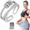 JANSIO Dreifacher Zappelring, JANSIO Triple Fidget Ring, Feelief Zirconica Triple Fidget Ring, Anti-Anxiety Ring for Women (1Pcs-Silver)