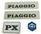 Komplettes Set für Motorrad, Ciao, C7 Px Pxv, Schutzblech, hinten, Wappen, vorne