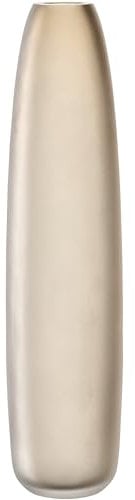 LEONARDO HOME Bellagio Blumenvase - Hohe und schmale Vase aus hochwertigem Glas - Handarbeit - Höhe 35 cm, Durchmesser 8 cm - Beige, 036454
