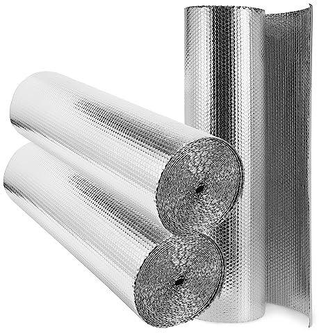 Ikodm Isolierfolie Dämmfolie 30㎡ 1m*30m - Aluminium - Dach, Dachboden, Geflügelstall, Wintergarten