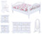 Glomora 1:12 Skala Puppenhaus Schlafzimmer Möbel Sets,Sechs Teiliges Mini Weiß Holz Floral Spielzeug Set Enthalten Floral Bett Kleiderschrank Stuhl Dressing Spiegel Schrank für 3 4 5 Jahre Alt Kind