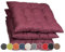 sunnypillow 4er Set Stuhlkissen mit Bändern 45x45 cm - Bequeme Polsterauflage 8cm dick - Auflage für Stühle/Bänke in Haus und Garten Sitzkissen Sitzauflage Gartenkissen Outdoor/Indoor - Violett